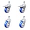 Service Caster 4 Inch Blue Polyurethane Wheel Swivel 1/2 Inch Stem Caster Total Lock Brake, 2PK SCC-TSTTL20S414-PPUB-BLUE-121315-2S2 - alternate 1
